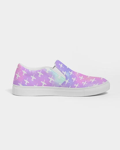 A-10 Bright Tie Dye Print Slip-On Canvas Shoe