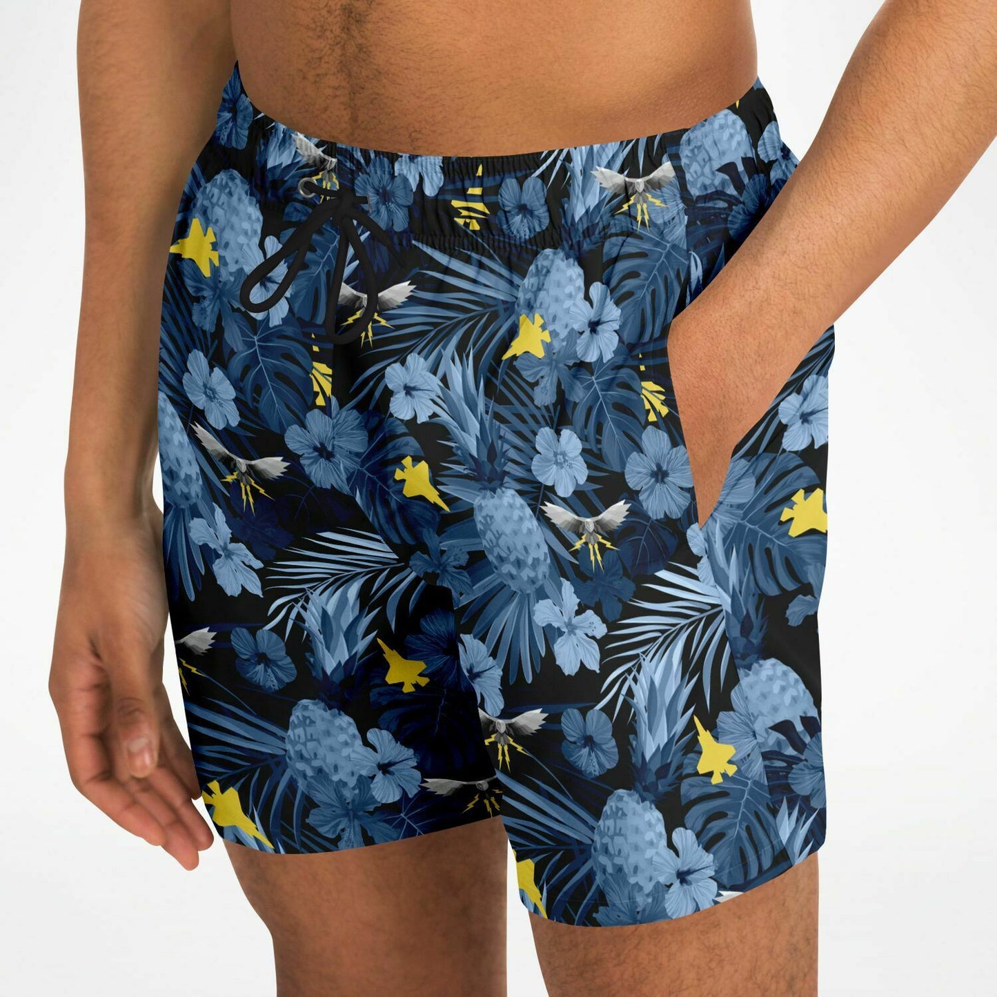 VMFAT-502 Mens 'Hawaiian Print' Swim Trunks