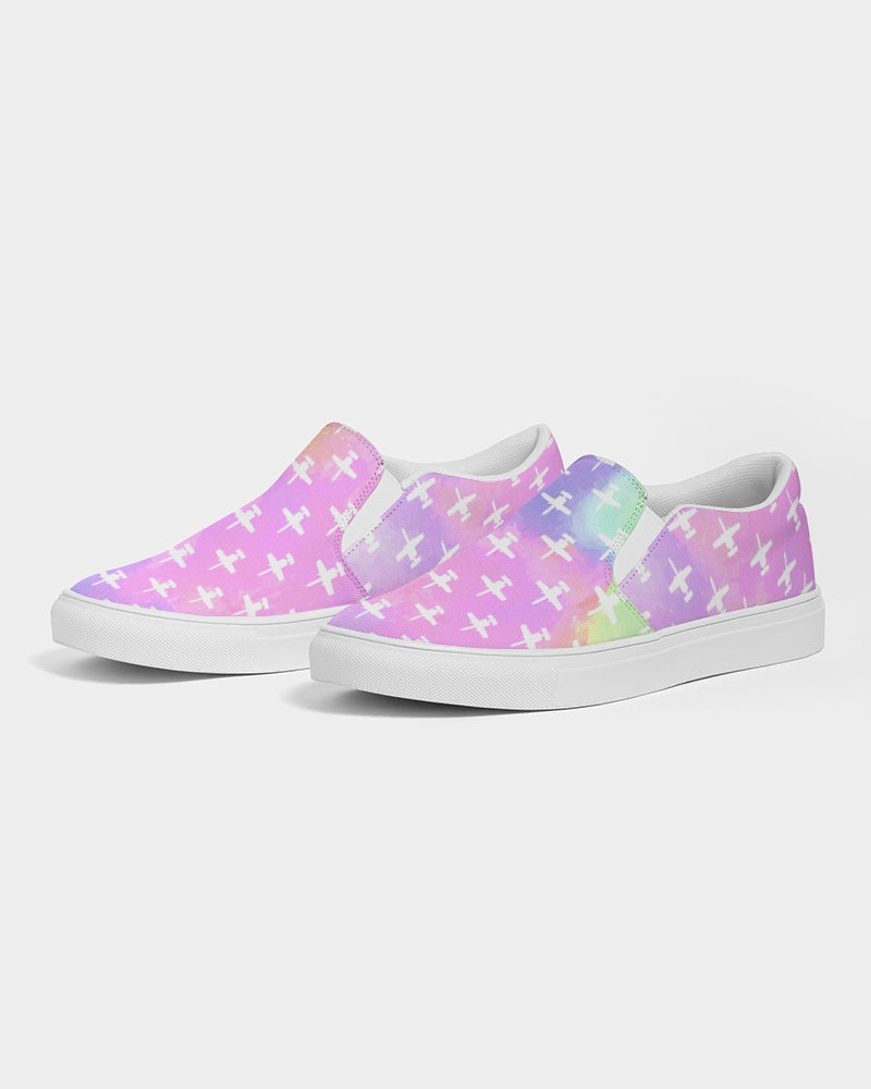 A-10 Bright Tie Dye Print Slip-On Canvas Shoe