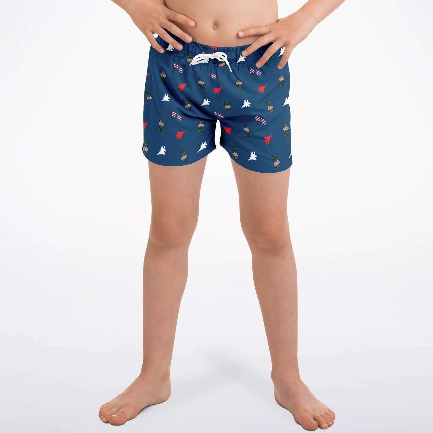 F-15E Lil Fighter in the USA Boys swim trunks