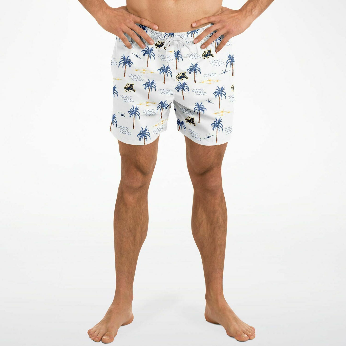 VFA-213 Mens ' White Hawaiian' Swim Trunks