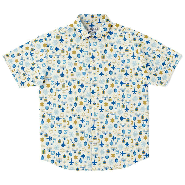 Mens Hanukkah Button Down Shirt (MAY NOT ARRIVE IN TIME FOR CHRISTMAS)
