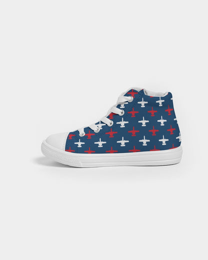 A-10 USA Kid's Hightop Canvas Shoes