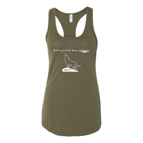 VAQ-142 'Just a girl who loves wolves' Racerback Tank