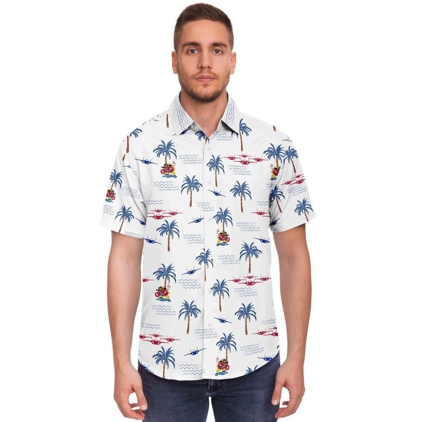 62nd Mens 'White Hawaiian' Button Down Shirt