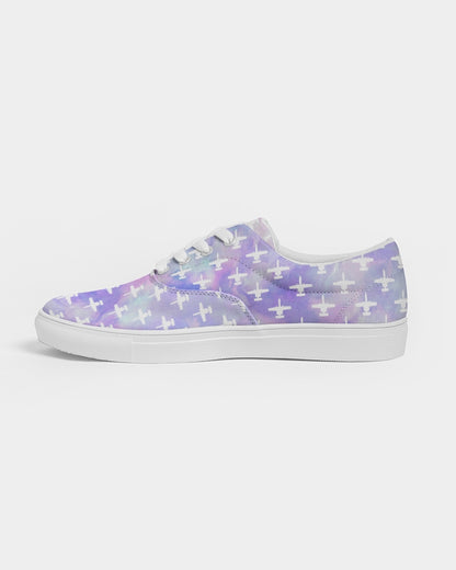 ANY Aircraft Purple Tie Dye Women's Lace Up Canvas Shoes (with or without RHFP logo)