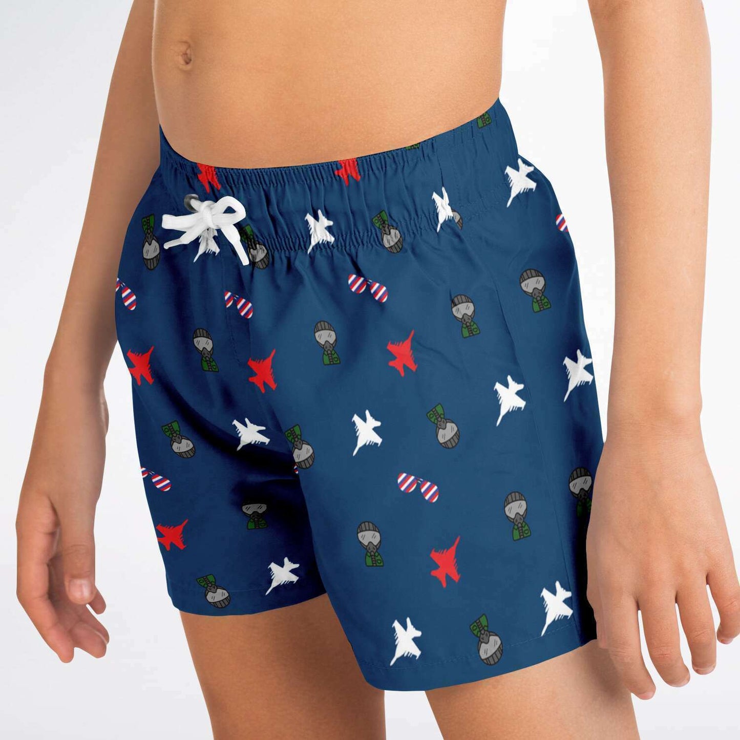 Kayla Brooks XS Growler Lil Fighter BOYS swim trunks
