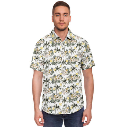 F-18 Classy Mens Hawaiian Button Down Shirt good