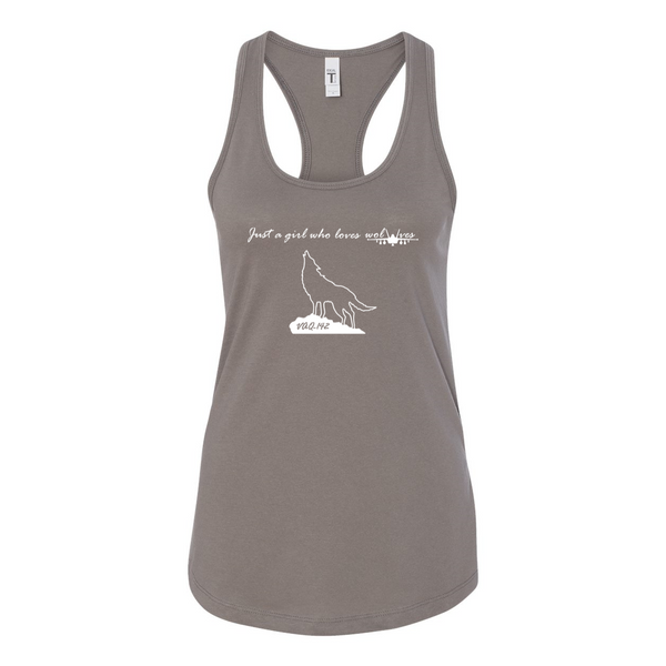 VAQ-142 'Just a girl who loves wolves' Racerback Tank