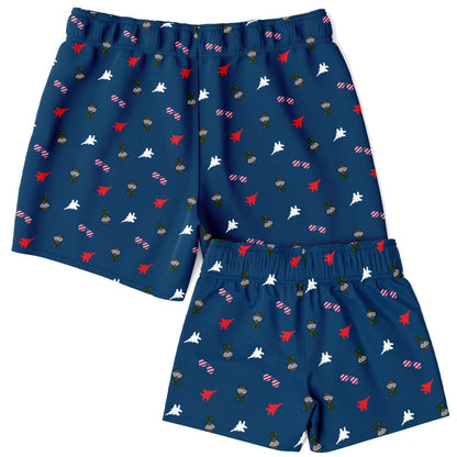 Mens 'Fighter in the USA' Swim Trunks (X-Small)