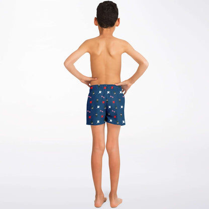 Kayla Brooks XS Growler Lil Fighter BOYS swim trunks