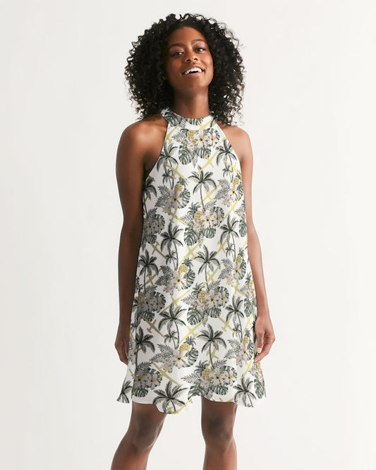 RQ-4 Global Hawk Hawaiian Chiffon Dress