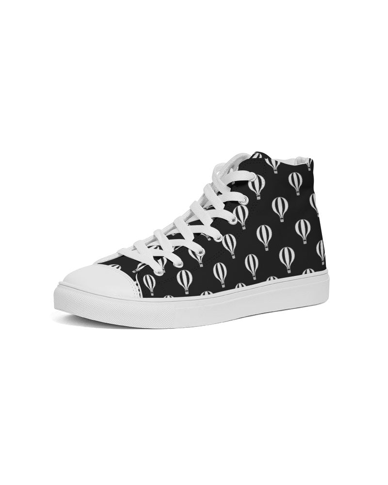 Black and White Hot Air Balloon High Top Shoes