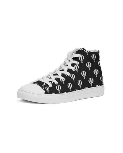 Black and White Hot Air Balloon High Top Shoes