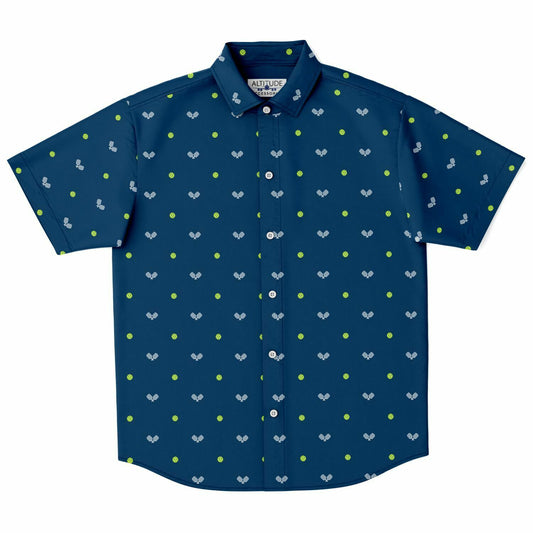 Pickleball 2.2Short Sleeve Button Down Shirt - AOP