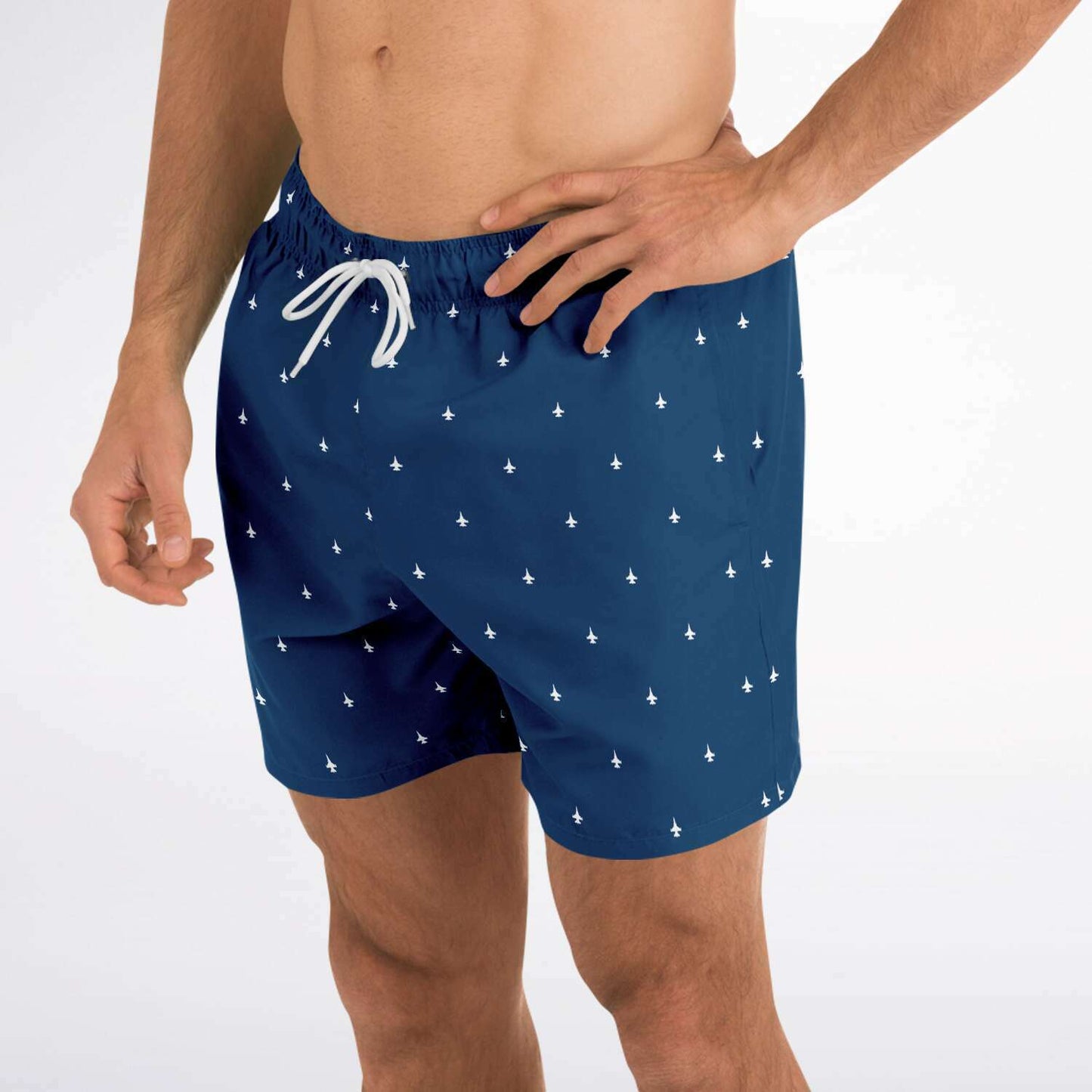 F-15C 'Subtle Plane' Navy Blue Mens Swim Trunks