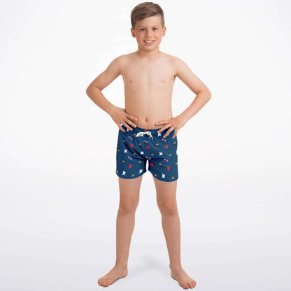 Kayla Brooks XS Growler Lil Fighter BOYS swim trunks