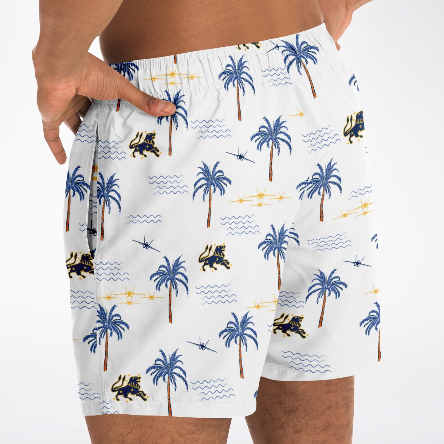 VFA-213 Mens ' White Hawaiian' Swim Trunks