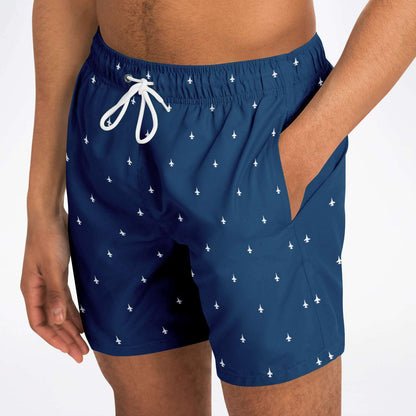 F-15C 'Subtle Plane' Navy Blue Mens Swim Trunks