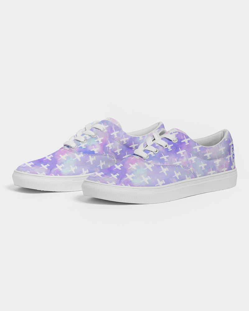 ANY Aircraft Purple Tie Dye Women's Lace Up Canvas Shoes (with or without RHFP logo)