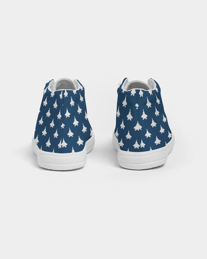 F-22 Navy Blue Kids Hightop Canvas Shoe