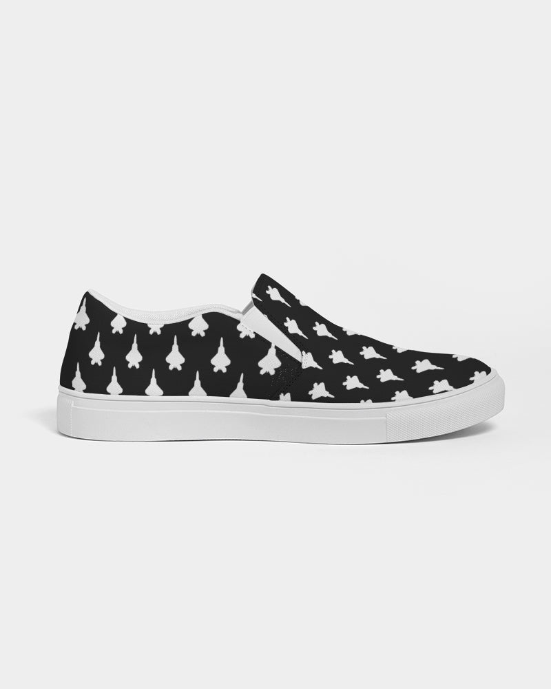 F-22 Black Women's Slip-On Canvas Shoe