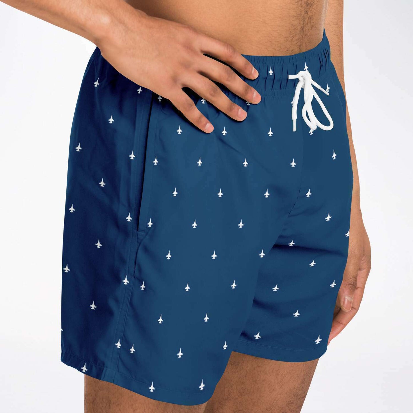 F-15C 'Subtle Plane' Navy Blue Mens Swim Trunks