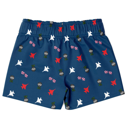 Kayla Brooks XS Growler Lil Fighter BOYS swim trunks