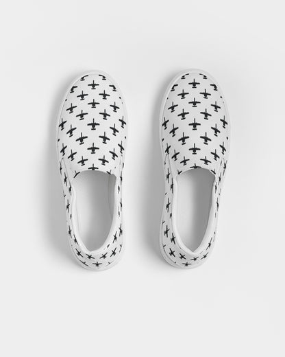 A-10 White Women's Slip-On Canvas Shoes