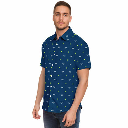 Pickleball 2.2Short Sleeve Button Down Shirt - AOP