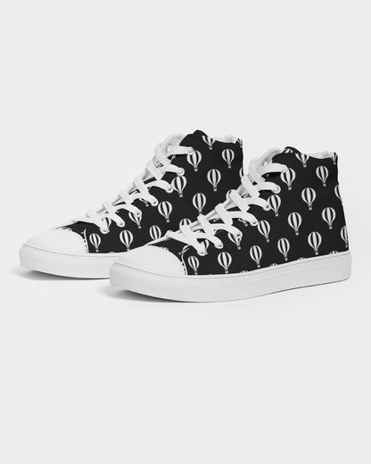 Black and White Hot Air Balloon High Top Shoes