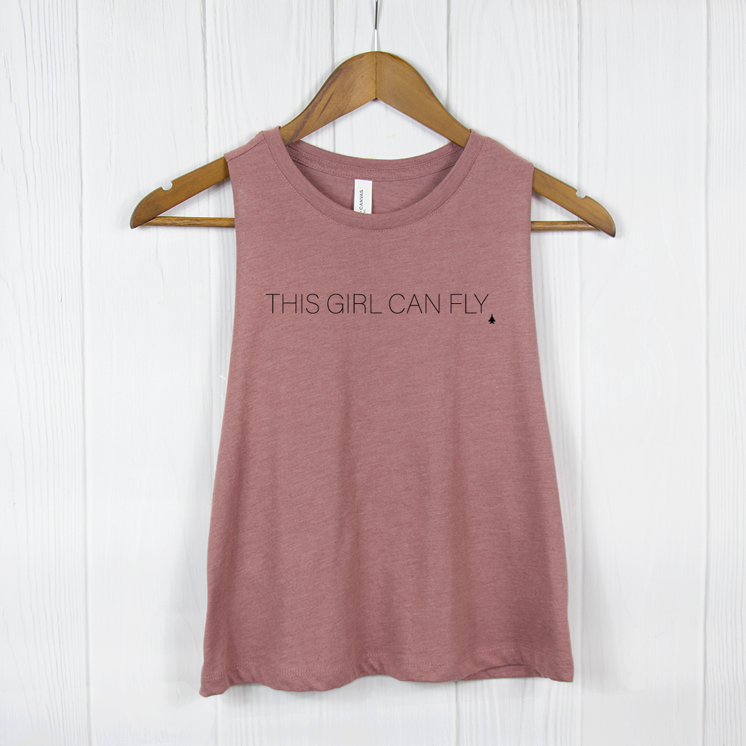 ANY Aircraft 'This Girl Can Fly' SUBTLE T-Shirt and Crop Top