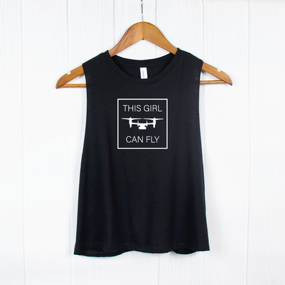 ANY Aircraft 'This Girl Can Fly' BOLD T-Shirt and Crop Top