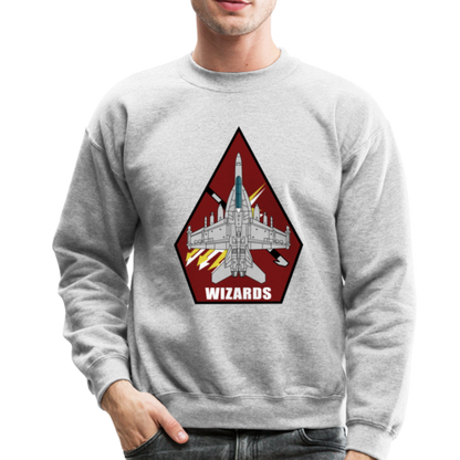 VAQ-133 Unisex Crewneck Sweatshirt WITH Side Sleeve - heather gray