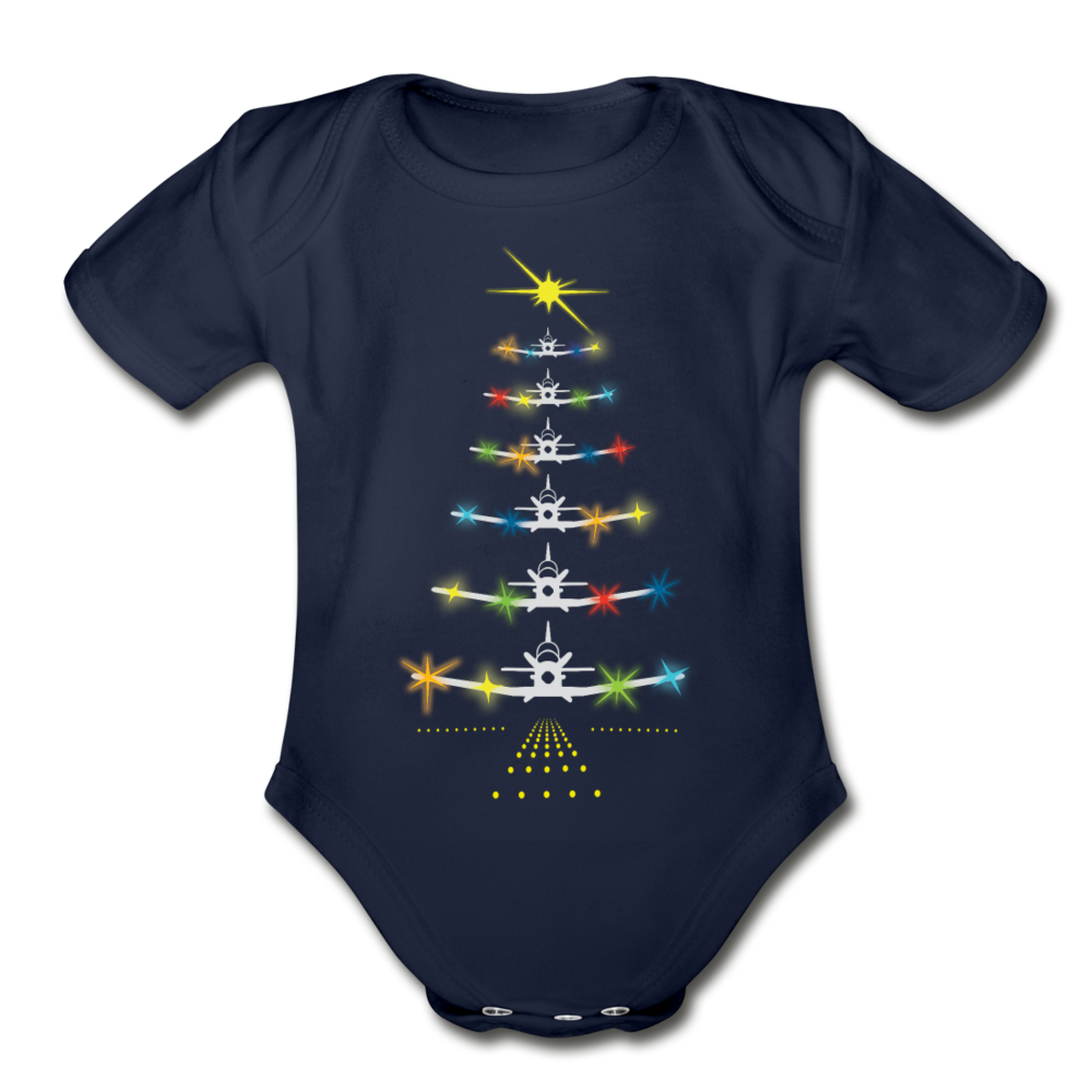 T-6 Tree Takes Flight Onesie CYMK SPOD! - dark navy