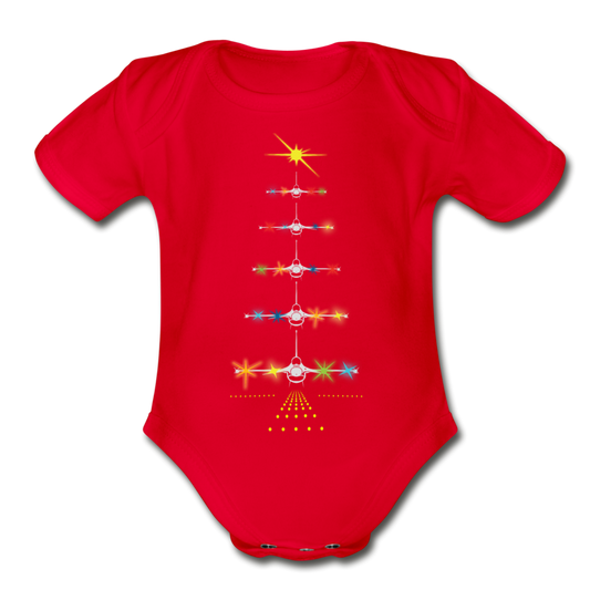 F-16 tree takes flight onesie - red