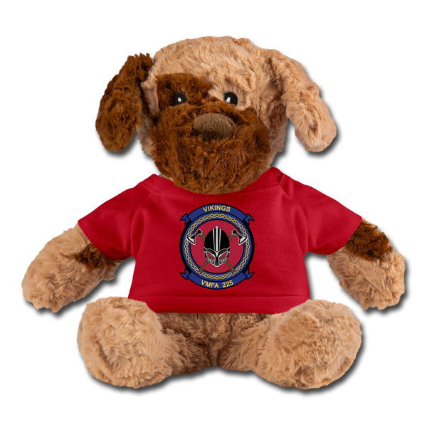 VMFA-225 Kids Plush Dog Stuffed Animal - red
