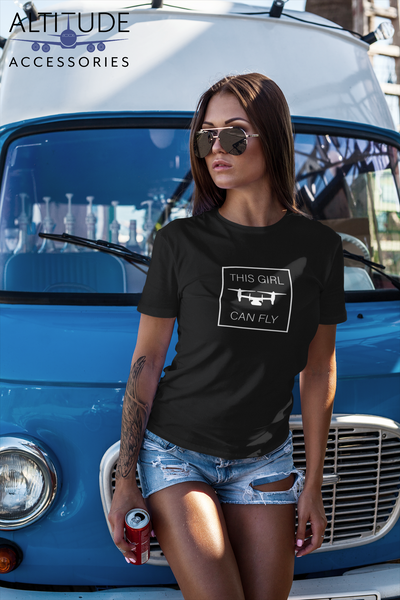 ANY Aircraft 'This Girl Can Fly' BOLD T-Shirt and Crop Top