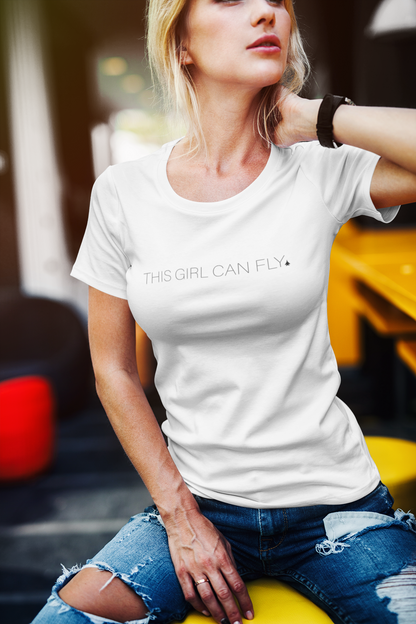 ANY Aircraft 'This Girl Can Fly' SUBTLE T-Shirt and Crop Top