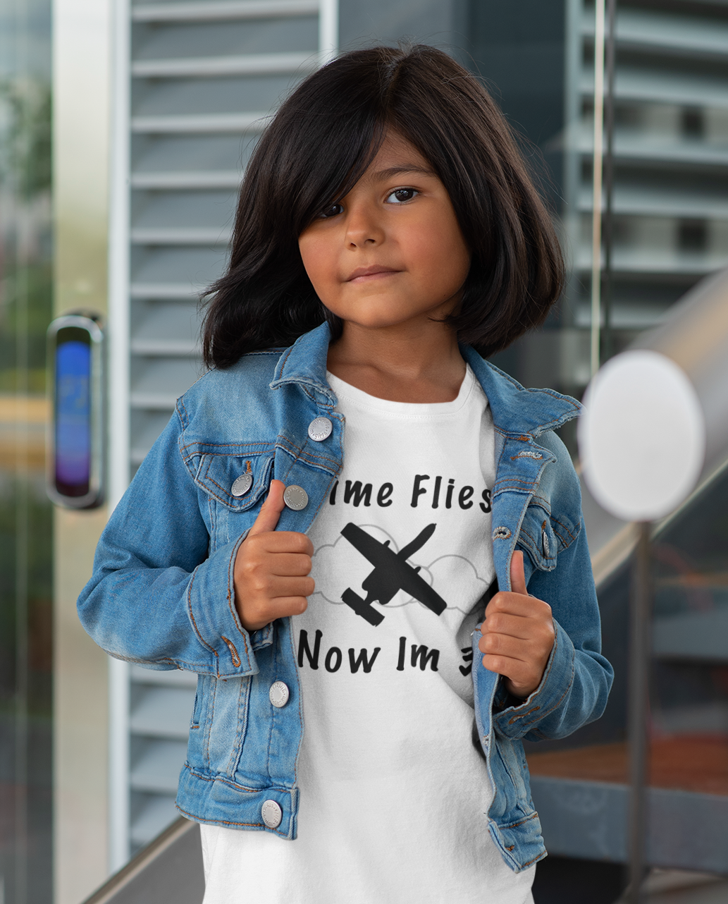 ANY Age & Aircraft 'Time Flies' Birthday Shirt